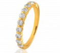 Alianza de 0,75 ct y diamantes con barras de oro amarillo ó blanco